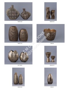 Nouveau vase à fleurs artisanal en aluminium texturé, style côtier, pour la décoration de la maison et du bureau - Product Image 4