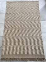Tapis indien moderne fait main en jute, épais, tissé plat, Dhurry, antidérapant, réversible, motif zig-zag, pour salon, chambre, hôtel, ensembles de tapis