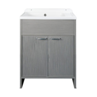 Meuble de Lavage Extérieur Platone Moderne Gain de Place 58x38x85 cm Couleur Chêne Certifié NSF Capacité 12L Autoportant