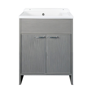 Lavabo da Esterno Salvaspazio "Platone" per Lavanderia 58x38x85 cm Colore Rovere - Product Image 2