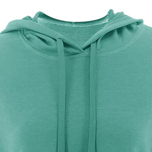 Sudaderas con capucha ajustadas de diseño personalizado para mujer, ropa de calle transpirable de algodón y poliéster con logotipo frontal, accesorio de invierno para adultos - Product Image 5