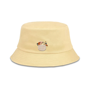 Sombrero de Pescador de Algodón Casual con Parche Bordado de Personaje Canino, Disponible en Stock - Product Image 4