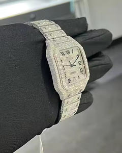 นาฬิกาควอตซ์เพชรมอยส์ซาไนต์สำหรับผู้ชายตัวเรือนสแตนเลสหรูหรา5มม. แฟชั่นทันสมัย - Product Image 2