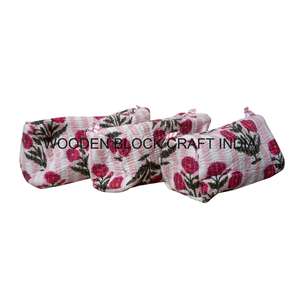 Personalized Custom Logo Eco-Friendly Bohemian Cotton Cosmetic <b>Bag</b> Tassel Zipper Closure Large Capacity Portable Makeup Pouch - Product Image 4