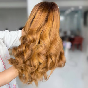 Peluca hinchable personalizada de color de alta calidad 100%, peluca de cabello humano vietnamita, peluca de encaje Frontal 2025 - Product Image 5