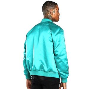 Chaquetas de satén personalizadas para hombre Chaqueta de equipo deportivo de satén de béisbol Tasa de venta total 2025 Chaqueta de satén - Product Image 3