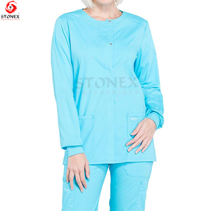Léger échauffement naturel uniformes femmes infirmière vêtements de travail gommage vestes pour l'hôpital meilleure vente - Product Image 3