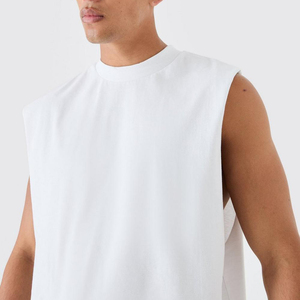 Mejor fabricante logotipo personalizado Casual gimnasio Fitness hombres camiseta sin mangas nuevo diseño ropa activa ajuste Regular sublimación transpirable rápido - Product Image 5