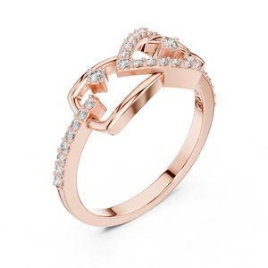 แหวนหมั้นเพชรทรงกลมสีเหลืองทอง 14K สำหรับผู้หญิง |   เพชรที่เพาะเลี้ยงใหม่ - Product Image 6