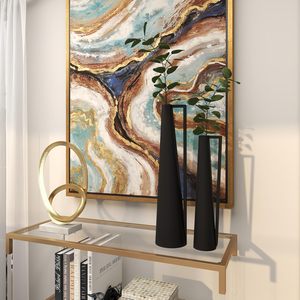 Modern Nordic Metal <b>Vase</b> Black <b>Small</b> Flower <b>Vases</b> Arrangement Flower Container Set of 2 - Product Image 3