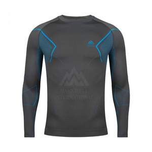 Combinaison de compression sur mesure de haute qualité, prix de gros bon marché, col rond, manches longues, ensembles de compression pour hommes - Product Image 2