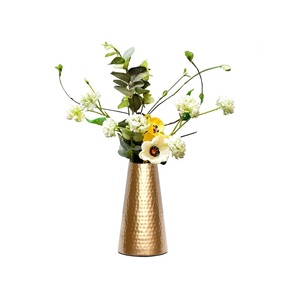 best quality Wholesale Metal Golden Flower <b>Vases</b> Hand Engraved Decorative Aluminum Flower <b>Vase</b> Custom Design Flower <b>Vases</b> - Product Image 1