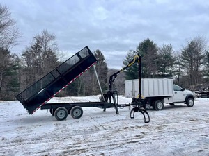 Hydraulic Dump <b>Trailer</b> <b>Farm</b> Hauler Four Wheel Grapple <b>Trailer</b> Agricultural Material Transport High Productivity 2-Year Used - Product Image 4