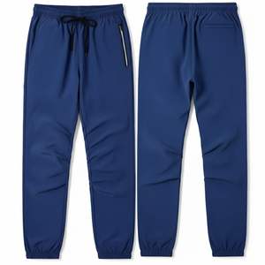 Pantalon décontracté pour homme, coupe slim, taille haute élastique, en toile, séchage rapide, multi-poches, léger, pour l'extérieur - Product Image 1