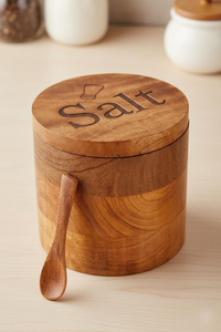 Pot à épices en bois de qualité supérieure, écologique, avec cuillère, compatible lave-vaisselle, boîte de rangement pour herbes et épices, article ménager - Product Image 3