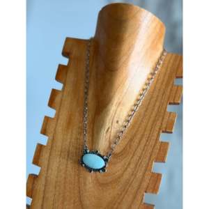 Collier fin perlé Jameson Garcia en turquoise naturelle Dry Creek et barre en argent sterling - Product Image 3
