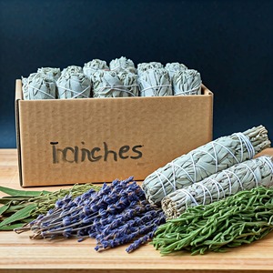 Bâtons de tache pouces Sage Smudge Spirit Whosale Bâtons d'encens en vrac Sage Bundle Lavande Romarin Eucalptus Sage - Product Image 1