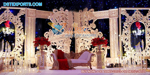 Escenario de recepción de boda de estilo marroquí de Color personalizado elegante decoración de eventos de tamaño personalizado duradero de fibra de vidrio - Product Image 3