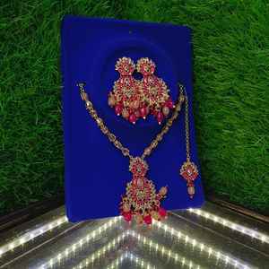 Factory Rate Good Quality Hand Crafted Traditional Pakistani Indian Style Jewelry Set Hot Sale Women <b>Wedding</b> Jewelry Sets - Product Image 4