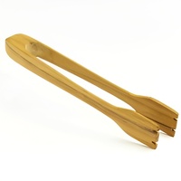 Ensemble de pinces à salade en bois de qualité supérieure avec manche en résine blanche pour la cuisine, la table et les ensembles de cuillères et fourchettes 2026