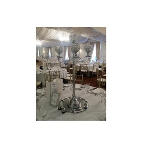 Bougie à cinq bras de finition dorée décorative faite à la main pour bougie légère dîner bougeoir pour prix de gros - Product Image 6