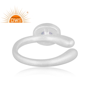 Dernière conception de boucles d'oreilles en argent sterling fin avec topaze bleue naturelle, fabricant de bijoux - Product Image 3