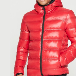 Vente en gros 2024 hiver veste bouffante en tissu de laine pour hommes manches longues bouffantes épaisses col montant fermeture éclair haute Streetwear manteau à bulles - Product Image 1