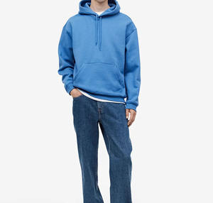 Nouveau sweat à capuche streetwear unisexe personnalisé, gaufré, écologique, à séchage rapide, en mélange polyester/coton, imprimé numériquement avec empiècements contrastants - Product Image 2