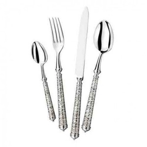 Ensemble de 3 couverts en acier inoxydable Idéal Cuisine Table à manger Maison Hôtel Utilisation Couleur Argent Plaqué Couverts Design Élégant Poignée - Product Image 5