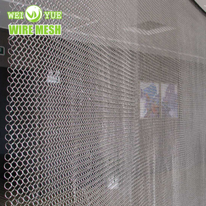 Rideau décoratif en maille métallique d'anneau de cotte de mailles de diviseur d'espace d'acier inoxydable 304 d'usine pour le plafond d'hôtel - Product Image 5