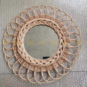 Elegante espejo de ratán hecho a mano para decoración del hogar-Boho Chic, ecológico, diseño natural para el hogar - Product Image 2
