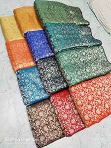 Tela de brocado Jacquard clásica bordada para novia Lehenga Saree Sherwani Fundas de cojín para niñas ofrece ofertas de exportación a granel - Product Image 2