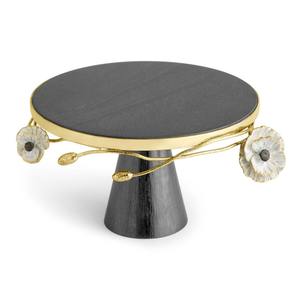 New Stylish Latest Black <b>Marble</b> & Metal wood <b>Cake</b> <b>Stand</b> With Leaves Patterns for Coastal Decor and Dessert Presentation <b>Cake</b> Set - Product Image 1