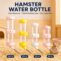 Botol Minum Isi Ulang Mudah Digunakan Membantu Menjaga Air Tetap Tersedia untuk Hamster, Gerbil, dan Hewan Kecil Lainnya Botol Air Hamster