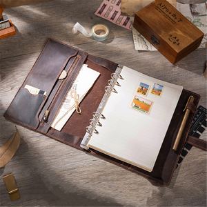 Diario de cuero recargable con sombra natural de cuero genuino, cubierta de cuero, producto de papel al por mayor servicios OEM y FBA - Product Image 4