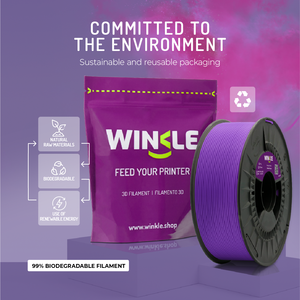 ไส้พิมพ์ 3 มิติ WINKLE PLA HD ขนาด 1.75 มม. น้ำหนัก 1 กก. สำหรับเครื่องพิมพ์ 3 มิติ ความแม่นยำสูง 0.05 มม. รองรับอุณหภูมิ 190-230 องศาเซลเซียส ย่อยสลายได้ พิมพ์ง่าย - Product Image 5