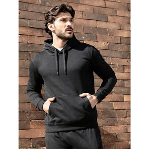 Pull à capuche pour hommes, poids lourd 500gsm 100% coton, éponge française, épaules tombantes, conception surdimensionnée, sans ficelles, teint uni pour - Product Image 4