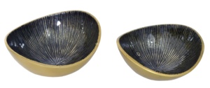 Bol de service décoratif sculpté en aluminium émaillé, style américain, accessoire de cuisine et de restaurant en métal durable, pour fêtes et Noël IHA - Product Image 3