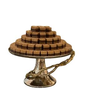 Bol à chocolat en métal argenté de haute qualité Design moderne bol de service à chocolat décoratif de mariage pour les fêtes et les événements en vente - Product Image 2
