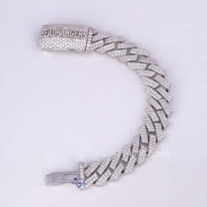 Bracelet de tennis en or blanc 14 carats, superbe diamant cultivé en laboratoire avec un design unique pour les cadeaux et les fêtes - Product Image 3
