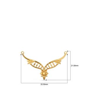 Colgante de oro de 18 quilates con diseño minimalista Bliss Mangal Sutra elegante collar étnico cadenas mujeres todos los días mariposa de acero inoxidable - Product Image 4