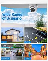 ANNKE Caméra de Surveillance TVI 2MP pour Maison et Entreprise, Lumière Double Intelligente, Microphone, Objectif 2,8 mm, Caméra Analogique CCTV