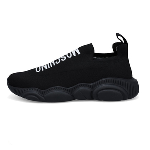 Baskets noires à lacets sur mesure, sport décontracté, faites à la main, imprimé léopard, anti-odeur, tissu extensible, chaussures de mode d'extérieur Suprex - Product Image 1