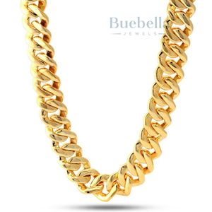 925 Plata 14K Chapado en oro blanco Joyería fina 18MM Moissanite Diamond Miami cadenas de eslabones cubanos helados para hombres - Product Image 5