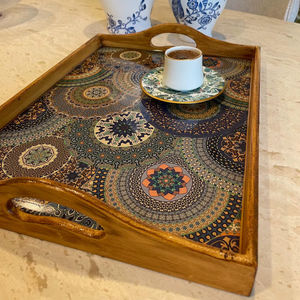 Plateau de service en bois MDF avec revêtement émaillé, design, hôtels et restaurants, articles de cuisine, plateau de table, haute qualité - Product Image 1