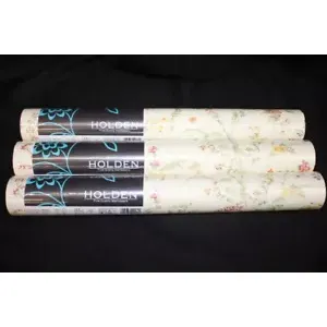 Nos วอลเปเปอร์ลายดอกไม้เรขาคณิตสีเบจ #10280ใหม่คุณภาพดีแบบใหม่สำหรับห้องนั่งเล่นห้องนอนห้องครัว