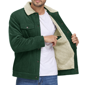 Personalizar La Universidad bordado de los hombres Varsity chaqueta de béisbol para hombres a prueba de viento con botones Unisex deportes hombres chaqueta de bombardero de pana - Product Image 3