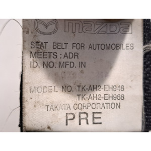 CINTURÓN DE SEGURIDAD DELANTERO IZQUIERDO SX MAZDA 6 3 Serie S. Vagoneta TKAH2EH948, TK-AH2-EH948 SHY1 (12>) - Product Image 4