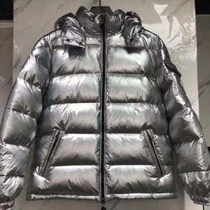 Chaqueta de Plumón para Hombre, Nueva, de Marca de Diseñador, con Capucha, de Algodón Acolchado, Color Dorado, Chaqueta de Invierno para Hombre - Product Image 2