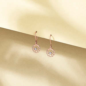 Pendientes de Oro Astra Orb para Mujer - Joyería de Moda con Colgante de Flor - Product Image 1